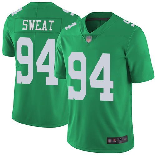 Men Philadelphia Eagles 94 Josh Sweat Limited Green Rush Vapor Untouchable NFL Jersey Football
